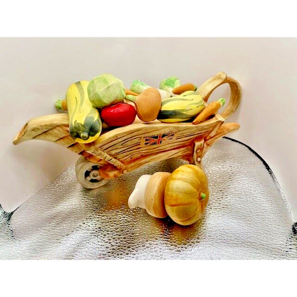 The Tea Pottery Vegetables Cart -Handmade & Painted in ENGLAND - Picture 5 of 11